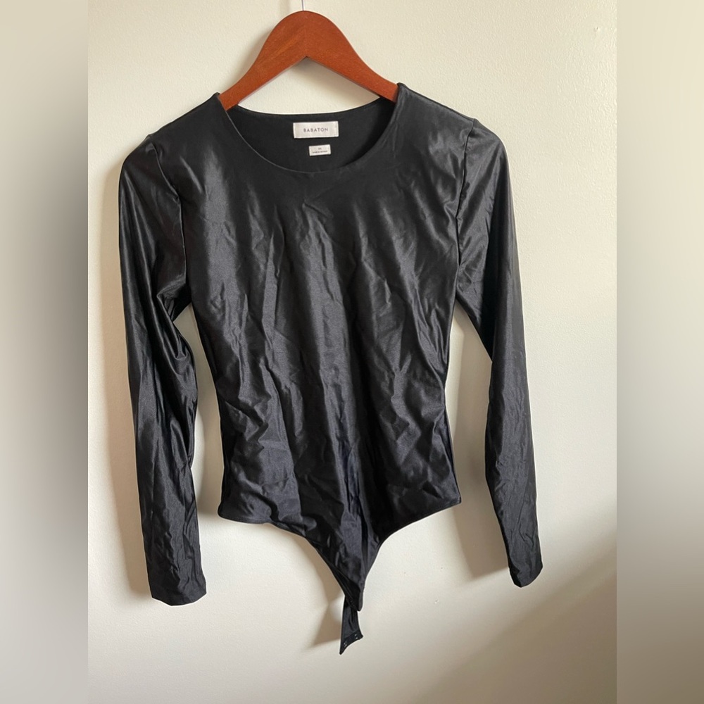 Aritzia Shiny Longsleeve Bodysuit